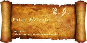 Maisz Jázmin névjegykártya